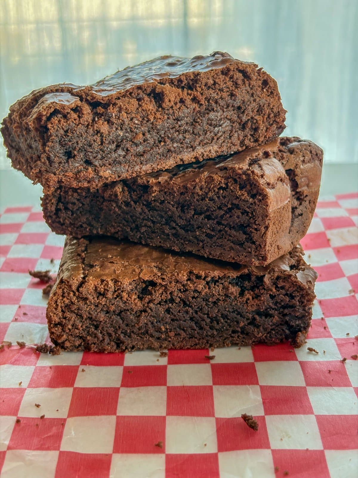 Porción de brownie
